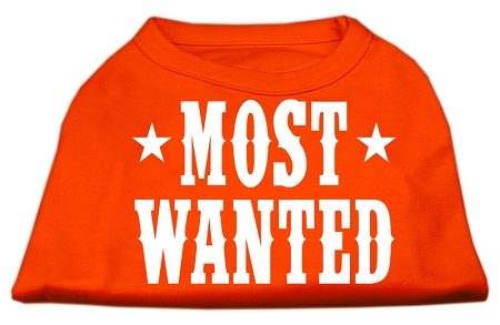 Most Wanted Screen Print Shirt Orange Sm